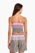 Short top in cotton with adjustable straps